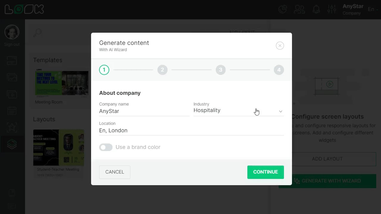 first step of creating your content