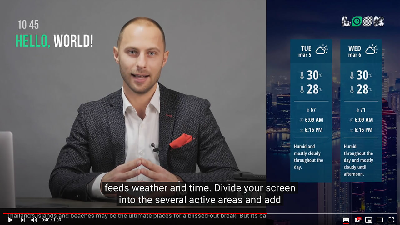YouTube App for Digital Signage Software