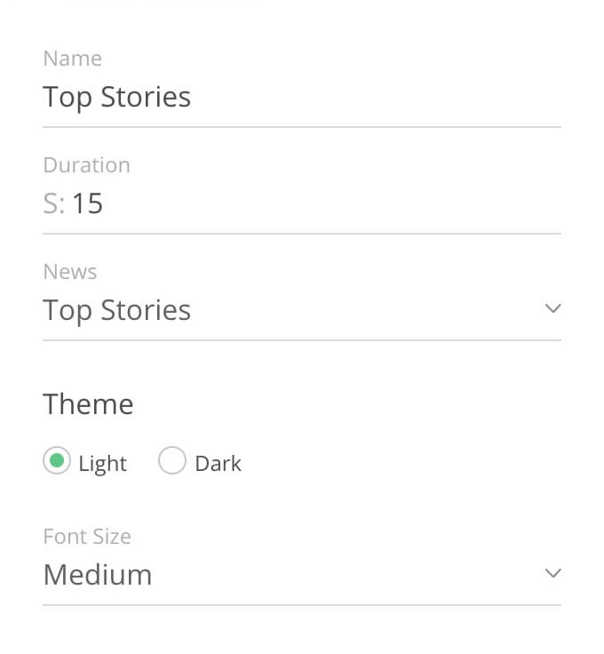 Adding and Editing BBC and CNN - interface