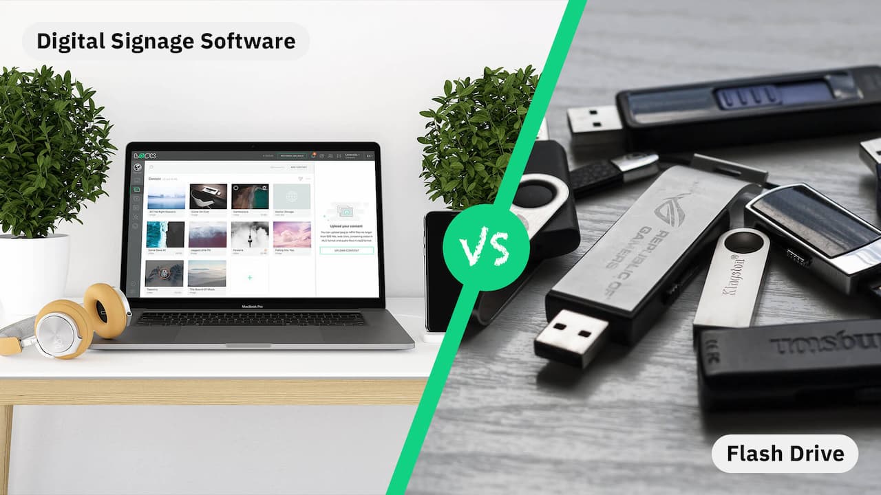 Digital Signage Software vs. Flash Drive: Why There is no Choice in 2021?