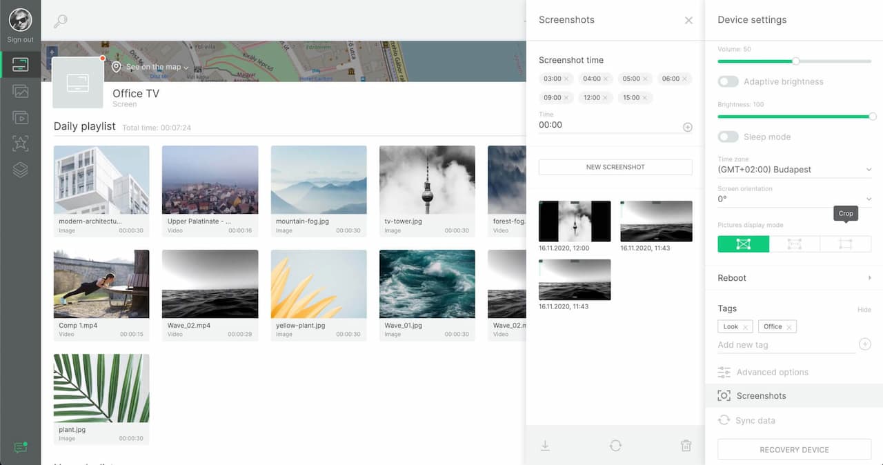 look cms screenshot feature