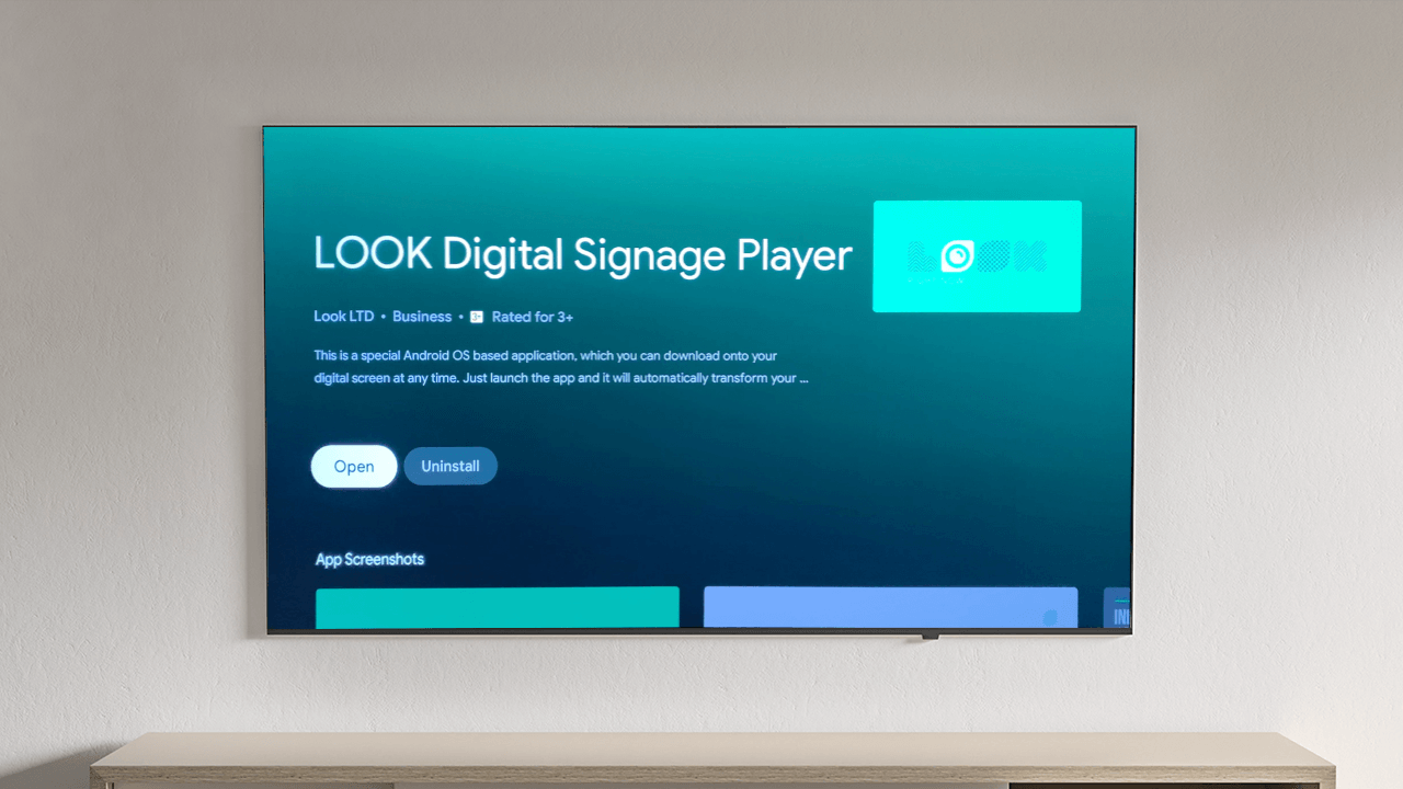 LOOK APP Player completely support Android TV